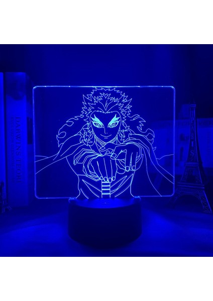 Manga 3D Işık Demon Slayer Kyojuro Rengoku Yatak Odası Dekoru Için Gece Lambası Hediye Anime LED Lamba Kimetsu Hiçbir Oda Dekor (Yurt Dışından) fiyatları