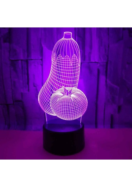 Tomato Lamp 3D Çocuklar Için Gece Lambası, 16 Renk Değiştirmeli ve Uzaktan Kumandalı 3D Illusion Lamba, Erkek ve Kız Çocuklar Için Doğum Günü Hediyesi (Yurt Dışından)