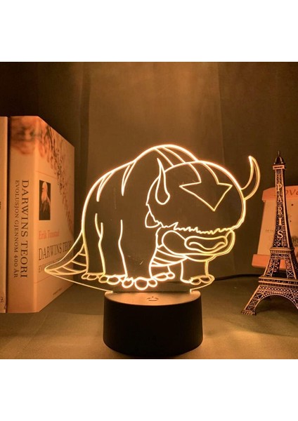 Avotor Anime 3D Gece Lambası Boy Için 16 Renk Kız Odası Dekor Illusion LED Lamba USB Manga Hava Bükücü Aang Şekil Uygun Çocuklar Fanlar Noel Hediyeleri (Avotor2) (Yurt Dışından)