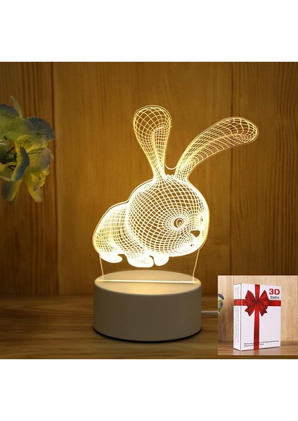 1 Adet Romantik Aşk 3D Akrilik Ev Için LED Lamba Çocuk Gece Lambası Masa Lambası Doğum Günü Partisi Dekoru Sevgililer Günü Başucu Lambası (Renk: USB Sıcak Beyaz, Renk Yayan: Geyik) (Yurt Dışından) fiyatları