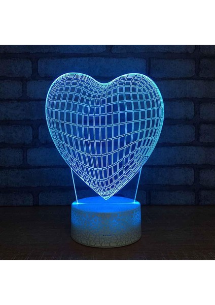 Çocuklar Için 3D Gece Lambası, 3D Heart Art Illusion Gece Lambası, Zamanlama Uzaktan Kumandalı Dekor Lambası Yeni Yıl Tatili Çocuklar Için Noel Doğum Günü Hediyeleri Çocuk Genç (Yurt Dışından) fırsatları