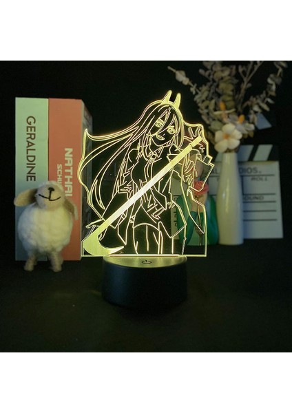 Japon Animesi LED Işık Testere Adam Yatak Odası Dekoru Için Nightlight Doğum Günü Çocuklar Hediye Sevimli Odası Dekor Masa 3D Illusion Lamba (Yurt Dışından) fiyatları