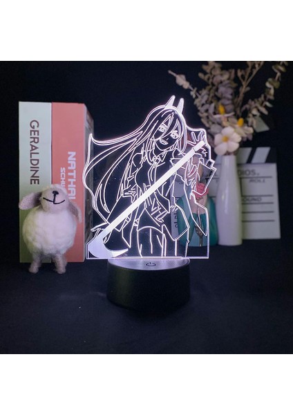 Japon Animesi LED Işık Testere Adam Yatak Odası Dekoru Için Nightlight Doğum Günü Çocuklar Hediye Sevimli Odası Dekor Masa 3D Illusion Lamba (Yurt Dışından) modelleri