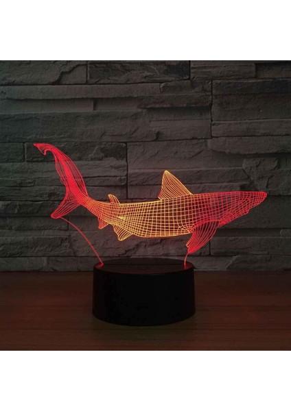 Çocuklar Gece Lambası Deniz Hayvan Balina USB Uzaktan Kumandalı 3D Optik LED Illusion Lambası 16 Renk Değiştirme Doğum Günü Xmas Yeni Yıl Hediye Fikri Erkek Kız Çocuklar Için (Yurt Dışından)