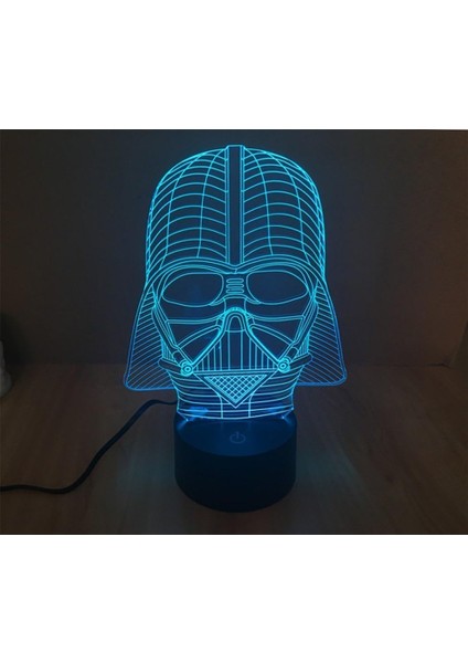 3D Star Wars Darth Vader LED Işık Masa Lambası Gece Lambası Çocuk Odası Yatak Odası Hediye (Yurt Dışından)