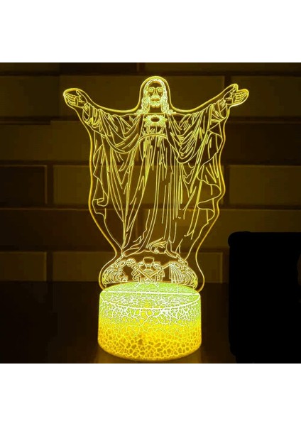 3D Isa Gece Lambası Illusion Gece Lambası 7 Renk Değiştirme Dokunmatik Anahtar Masa Masa Dekorasyon Lambaları Akrilik Düz Abs Taban USB Kablosu Oyuncak (Otobüs) (Yurt Dışından)
