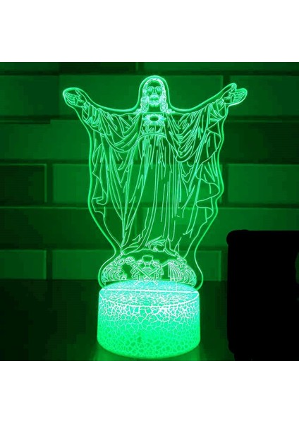 3D Isa Gece Lambası Illusion Gece Lambası 7 Renk Değiştirme Dokunmatik Anahtar Masa Masa Dekorasyon Lambaları Akrilik Düz Abs Taban USB Kablosu Oyuncak (Otobüs) (Yurt Dışından)