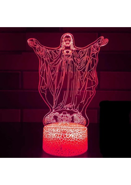 3D Isa Gece Lambası Illusion Gece Lambası 7 Renk Değiştirme Dokunmatik Anahtar Masa Masa Dekorasyon Lambaları Akrilik Düz Abs Taban USB Kablosu Oyuncak (Otobüs) (Yurt Dışından)