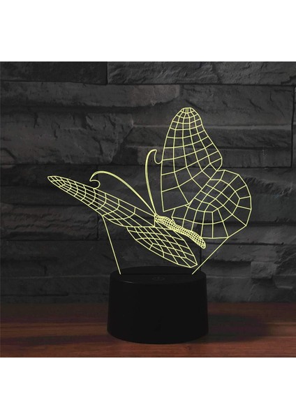 Çocuklar Için Gece Lambası 3D Kelebek LED Lamba Uzaktan Kumanda ile 16 Renk Değiştirme Noel Doğum Günü Hediyesi Çocuk Için (Yurt Dışından)