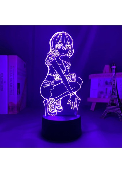 Bir Kız Arkadaşı Kiralama Anime 3D Erkek Için Gece Lambası 16 Renk Kız Odası Dekoru Illusion LED Lamba USB Manga Sarashina Ruka Kanojo Şekil Uygun Çocuklar Hayranlar Yılbaşı Hediyeleri (Yurt Dışından) fiyatları