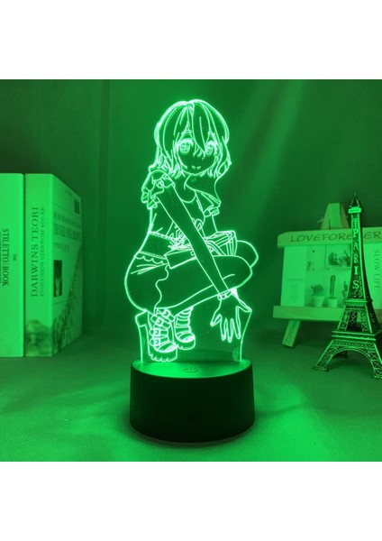 Bir Kız Arkadaşı Kiralama Anime 3D Erkek Için Gece Lambası 16 Renk Kız Odası Dekoru Illusion LED Lamba USB Manga Sarashina Ruka Kanojo Şekil Uygun Çocuklar Hayranlar Yılbaşı Hediyeleri (Yurt Dışından) fırsatları