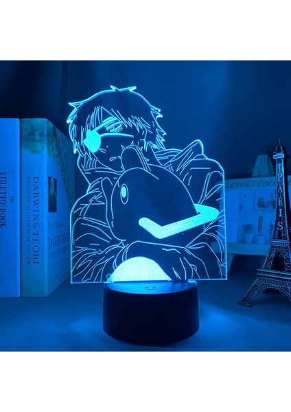 Anime Testere Adam LED Işık Yatak Odası Için Dekoratif Gece Lambası Çocuk Doğum Günü Hediyesi Manga Testere Adam 3D Lamba Başucu (Yurt Dışından)