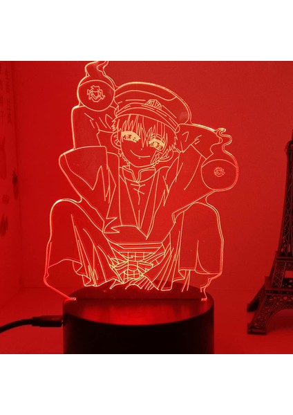 Tuvalet Bağlı Hanako Kun Tbhk Yatak Odası Için LED 3D Illusion Lamba Manga Gece Işıkları Anime Aksiyon Figürleri Dekorasyon Çocuk Hediyesi (Siyah Taban 16 Renk, 03) (Yurt Dışından) fiyatları