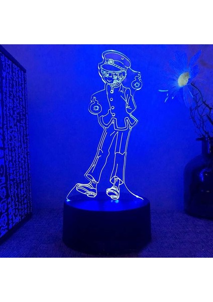 Tuvalet Bağlı Hanako Kun Tbhk Yatak Odası Için LED 3D Illusion Lamba Manga Gece Işıkları Anime Aksiyon Figürleri Dekorasyon Çocuk Hediyesi (Siyah Taban 16 Renk, 03) (Yurt Dışından) indirimleri