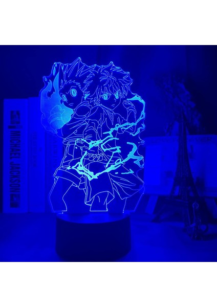 Hunten x Hunten Anime 3D Gece Lambası Boy Için 16 Renk Kız Odası Dekor Illusion LED Lamba USB Manga Kontrol Figürü Uygun Çocuklar Fanlar Yılbaşı Hediyeleri (Yurt Dışından)