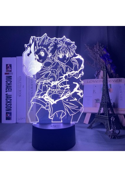 Hunten x Hunten Anime 3D Gece Lambası Boy Için 16 Renk Kız Odası Dekor Illusion LED Lamba USB Manga Kontrol Figürü Uygun Çocuklar Fanlar Yılbaşı Hediyeleri (Yurt Dışından)
