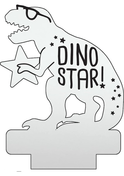 Dino Star Çok Renkli LED Gece Lambası, Akrilik Tasarım Ekleme Üzerine Özel Ad Lazer Oymalı | Temel Projeler 7 Rgb Renk | USB Güç Kablosu Içerir, 5,5x8,5 (Yurt Dışından) fırsatları