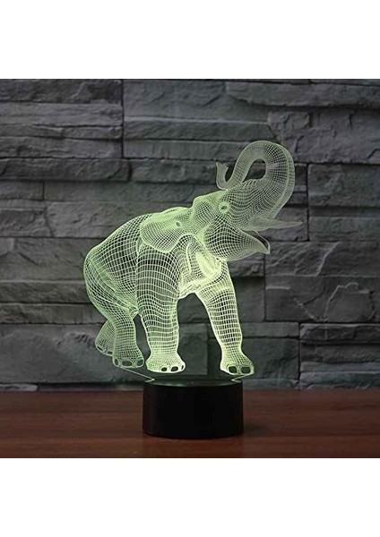 Çocuklar Için 3D Gece Lambası, 3D Hayvan Fil Şekli Illüzyon Gece Lambası, Zamanlama Uzaktan Kumandalı Dekor Lambası Yeni Yıl Tatili Çocuklar Için Noel Doğum Günü Hediyeleri Çocuk G (Yurt Dışından) fırsatları