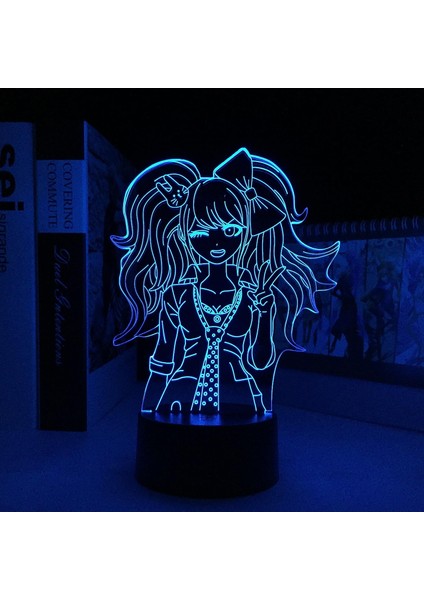 Dangarrcnpa Anime 3D Gece Lambası Boy Için 16 Renkler Kız Odası Dekor Illusion LED Lamba USB Manga Nagito Komaeda Şekil Uygun Çocuklar Fanlar Noel Hediyeleri (Yurt Dışından)