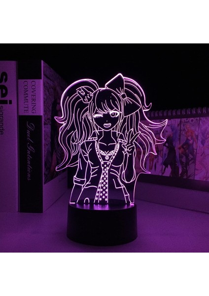 Dangarrcnpa Anime 3D Gece Lambası Boy Için 16 Renkler Kız Odası Dekor Illusion LED Lamba USB Manga Nagito Komaeda Şekil Uygun Çocuklar Fanlar Noel Hediyeleri (Yurt Dışından)