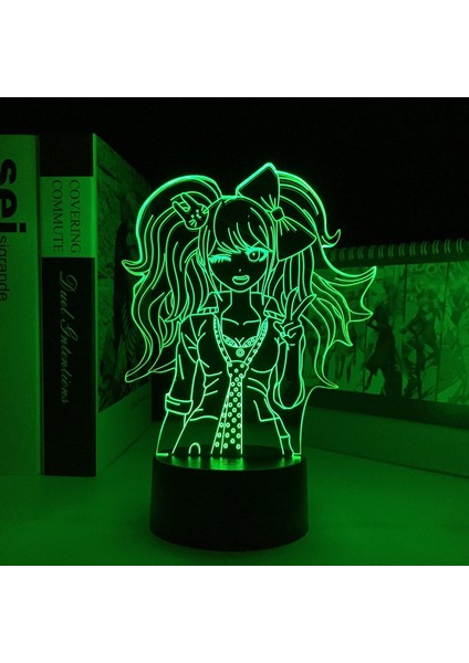 Dangarrcnpa Anime 3D Gece Lambası Boy Için 16 Renkler Kız Odası Dekor Illusion LED Lamba USB Manga Nagito Komaeda Şekil Uygun Çocuklar Fanlar Noel Hediyeleri (Yurt Dışından)