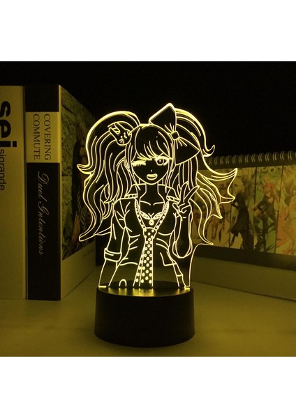 Dangarrcnpa Anime 3D Gece Lambası Boy Için 16 Renkler Kız Odası Dekor Illusion LED Lamba USB Manga Nagito Komaeda Şekil Uygun Çocuklar Fanlar Noel Hediyeleri (Yurt Dışından)