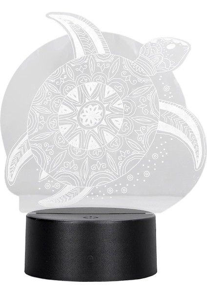 LED Gece Lambası, 3D Işık Dokunmatik Değiştirme 7 Renk Akrilik Canlı USB Powered For Doğum Günü Hediyesi Için Ofis (Yurt Dışından)