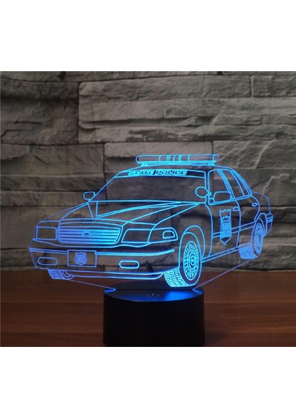 Çocuklar Için Gece Lambası 3D Polis Araba Uzaktan Kumandalı LED Lamba 16 Renk Değiştirme Noel Doğum Günü Hediyesi Çocuk Için (Yurt Dışından) fırsatları