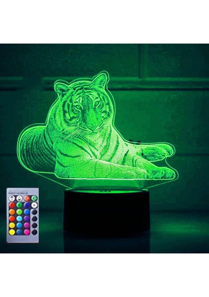 3D Kaplan Gece Lambası Dekor Masa Danışma Optik Illusion Lambalar 16 Renk Değiştirme Işıkları LED Masa Lambası Noel Ev Aşk Doğum Günü Çocuk Çocuk Dekor Oyuncak Hediye (Yurt Dışından)