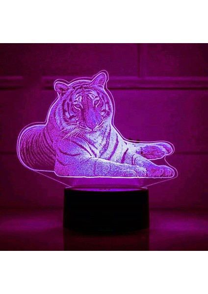 3D Kaplan Gece Lambası Dekor Masa Danışma Optik Illusion Lambalar 16 Renk Değiştirme Işıkları LED Masa Lambası Noel Ev Aşk Doğum Günü Çocuk Çocuk Dekor Oyuncak Hediye (Yurt Dışından)