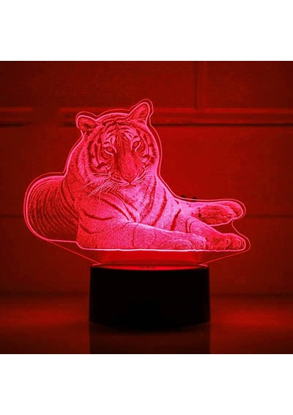 3D Kaplan Gece Lambası Dekor Masa Danışma Optik Illusion Lambalar 16 Renk Değiştirme Işıkları LED Masa Lambası Noel Ev Aşk Doğum Günü Çocuk Çocuk Dekor Oyuncak Hediye (Yurt Dışından)