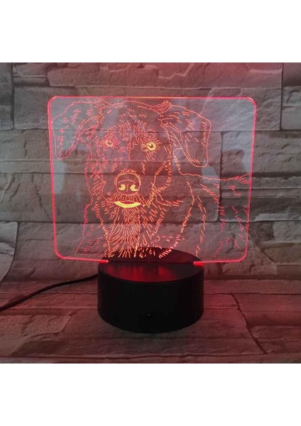 Çocuklar Için 3D Gece Lambası, 3D Puppy Head Illusion Gece Lambası, Zamanlamalı Uzaktan Kumandalı Dekor Lamba Yeni Yıl Tatili Çocuklar Için Noel Doğum Günü Hediyeleri Çocuk Genç (Yurt Dışından)