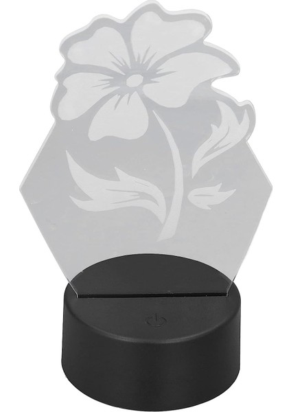 3D Gece Lambası Canlı Çiçek Şekli 7 Renk USB Şarjı 3D Dokunmatik Kontrol Akülü Gece Lambası Için (Yurt Dışından)