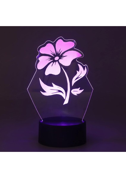 3D Gece Lambası Canlı Çiçek Şekli 7 Renk USB Şarjı 3D Dokunmatik Kontrol Akülü Gece Lambası Için (Yurt Dışından) modelleri