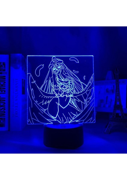 Albedo Derebeyi LED Gece Lambası Yatak Odası Dekoru Için Doğum Günü Hediyesi Nightlight Anime Masa 3D Lamba Albedo Derebeyi (Yurt Dışından) indirimleri