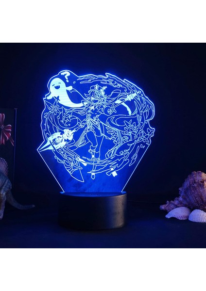 Oyun Genshin Impact Figure 3D LED Gece Işığı Lambası Akrilik LED Lamba Anime Genshin Impac Light (Yurt Dışından) indirimleri