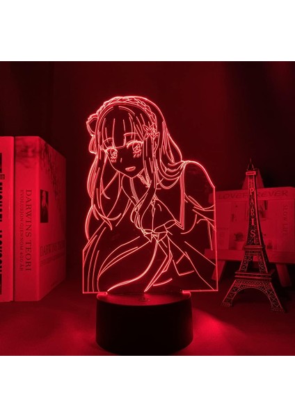Anime Işık Yeniden Sıfır Başlangıç Ömrü LED Gece Lambası Odası Dekor Için Gece Lambası Hediye Yeniden Sıfır Emilia 3D Lamba (Yurt Dışından)