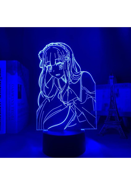 Anime Işık Yeniden Sıfır Başlangıç Ömrü LED Gece Lambası Odası Dekor Için Gece Lambası Hediye Yeniden Sıfır Emilia 3D Lamba (Yurt Dışından) fiyatları