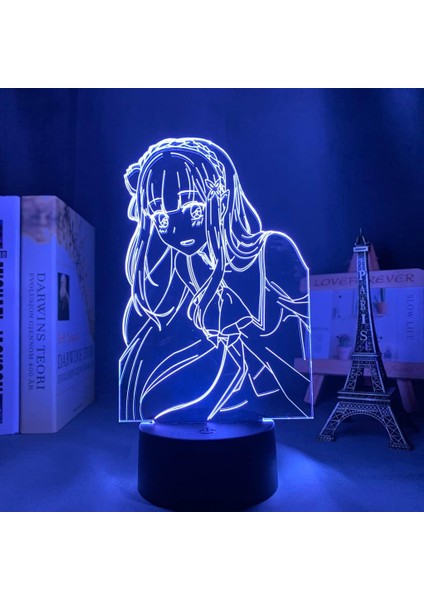 Anime Işık Yeniden Sıfır Başlangıç Ömrü LED Gece Lambası Odası Dekor Için Gece Lambası Hediye Yeniden Sıfır Emilia 3D Lamba (Yurt Dışından) modelleri