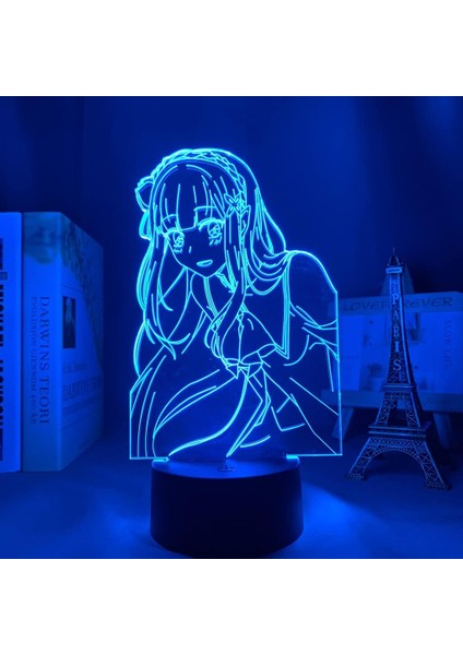 Anime Işık Yeniden Sıfır Başlangıç Ömrü LED Gece Lambası Odası Dekor Için Gece Lambası Hediye Yeniden Sıfır Emilia 3D Lamba (Yurt Dışından) fırsatları