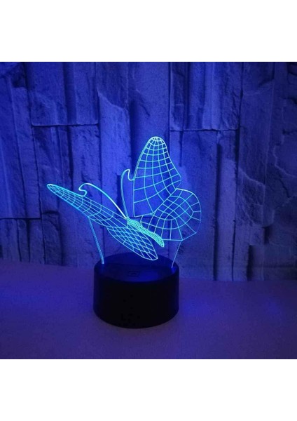 Çocuklar Gece Lambası, 3D Lamba Uzaktan Kumanda ile 16 Renk Değişimi, Kızlar Için Hediyeler Kelebek Oyuncak, Noel Doğum Günü Dekorasyonu (Yurt Dışından)