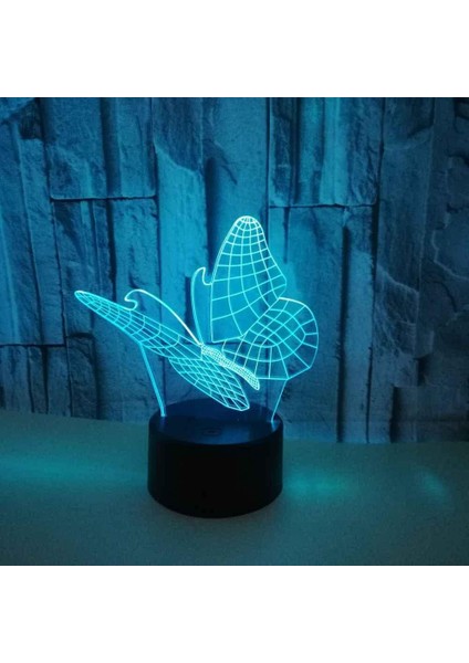 Çocuklar Gece Lambası, 3D Lamba Uzaktan Kumanda ile 16 Renk Değişimi, Kızlar Için Hediyeler Kelebek Oyuncak, Noel Doğum Günü Dekorasyonu (Yurt Dışından)