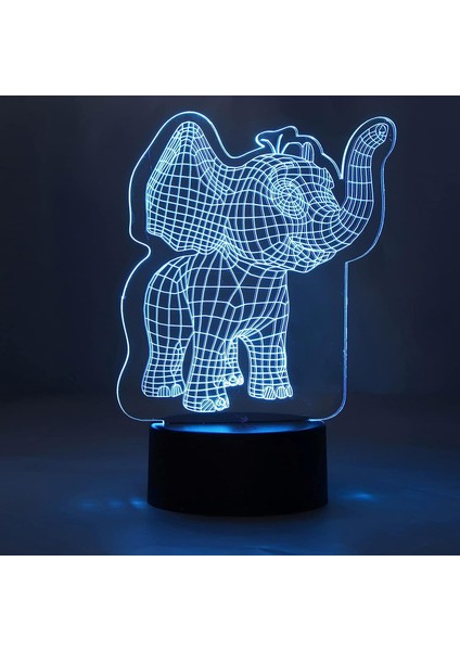 Gece Lambası, USB Şarj 3D Fil Şekli Akülü 3D Gece Lambası Dokunmatik Kontrol Yatak Odası Başucu Için Benzersiz Tasarım (Yurt Dışından) fırsatları
