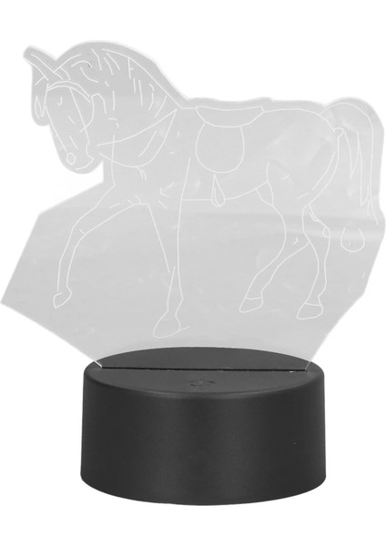 3D Gece Lambası, At 7 Renkli Dokunmatik Anahtar USB Powered 3D Işık Yatak Odası Için Doğum Günü Hediyesi Için (Yurt Dışından)