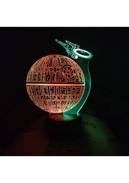 1 Adet Gece Lambası Alien Uzay Gemisi Dokunmatik 7 Renk 3D LED Illusion Mood Lambası Gece Lambası Ev Için Uyku Işığı (Yurt Dışından) modelleri