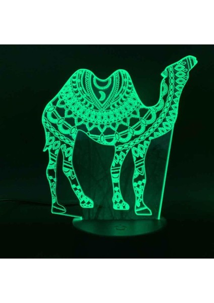 3D Hayvan Deve Gece Lambası LED Masa Lambası Optik Illüzyon Lambası Çocuk Odası Dekorasyonu 16 Renk Uzaktan Kumanda Dokunmatik Anahtar, Kız Erkek Noel Yeni Yıl Doğum Günü Hediyeler (Yurt Dışından) fırsatları