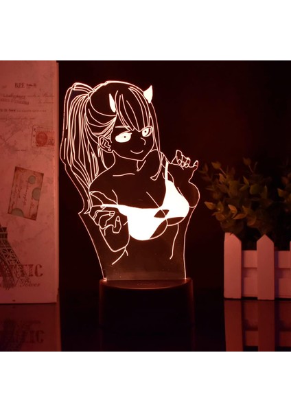 USB 3D LED Gece Lambası Uzaktan Kumanda 16 Renkli Dekoratif Masa Lambası Yatak Odası Başucu Lambası Çocukların ve Yetişkinlerin Doğum Günü/xams/düğün/hediyeler (Siyah Taban) (Yurt Dışından) modelleri