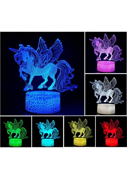 3D Illusion Gece Işığı Görsel Yaratıcı LED Masa Lambası Dokunmatik Kontrol Ev Dekorasyonu Veya Çocuklar Için 7 Renk Değişimi Kız Tatil Hediyeleri (Yurt Dışından) fırsatları