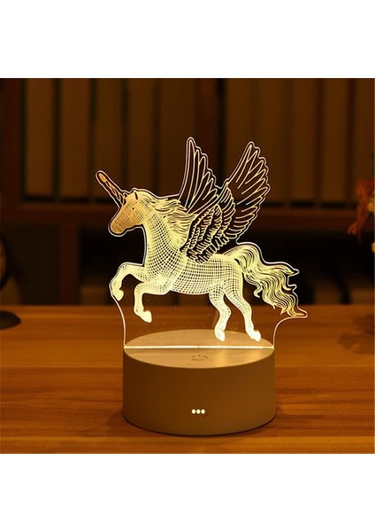 Adet Romantik Aşk 3D Akrilik Ev Için LED Lamba Çocuk Gece Lambası Masa Lambası Doğum Günü Partisi Dekoru Sevgililer Günü Başucu Lambası (Renk: USB Sıcak Beyaz, Renk Yayan: Elma) (Yurt Dışından)