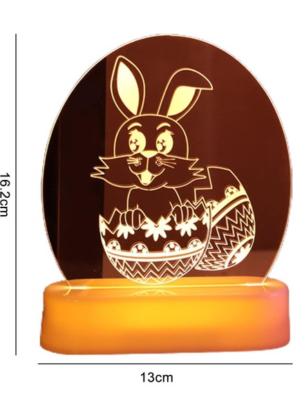 3D Tavşan Paskalya LED Gece Lambası,gece Lambası 3D Görsel Efekt Narin Çekici Akrilik Kırık Civciv Sıcak Beyaz Işık Paskalya LED Gece Lambası Ev Masası Dekoru 1 B (Yurt Dışından) indirimleri